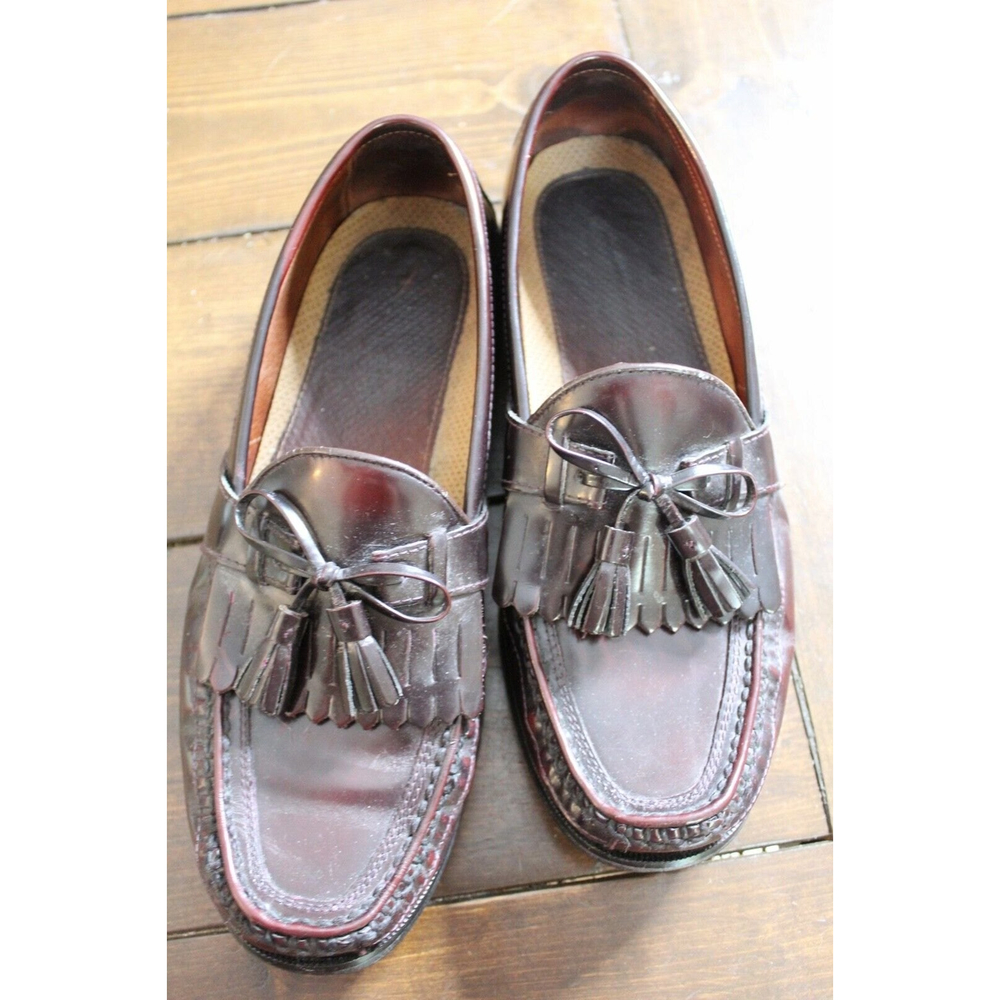 Johnston Murphy Burgundy Tassel Loafers Size 9.5